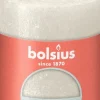 Bolsius stompkaars Rustiek Shimmer wit 35 uur D 6,8 H 8 cm