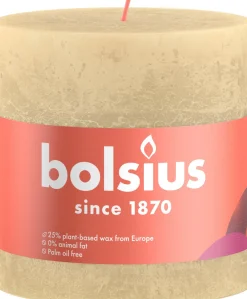 Bolsius stompkaars Shine beige 62 uur D 10 x H 10 cm