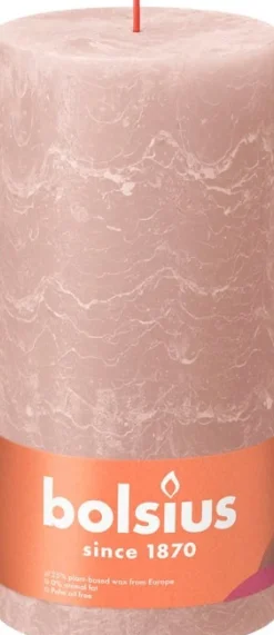 Bolsius stompkaars Shine roze 125 uur D 10 H 20 cm