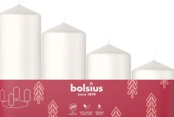 Bolsius stompkaars wit 10 uur D 5 H 12 cm 4 stuks