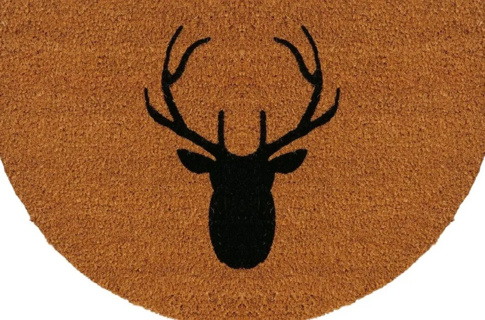 Boltze kokosmat Reinhold eland bruin / zwart 60 x 40 cmReinhold