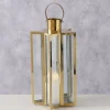 Boltze lantaarn Estrella goud 22 x 22 x 41,5 cm