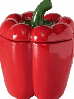 Boltze opbergblik Paprika rood D 14,5 H 19 cm