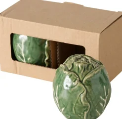 Boltze peper en zoutstel Kool groen D 7,5 H 7,5 cm