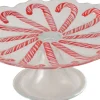 Boltze taartplateau Swila rood D 21 H 9 cm
