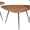 Brix bijzettafel Loua naturel / zwart 50 x 50 x 44 cm