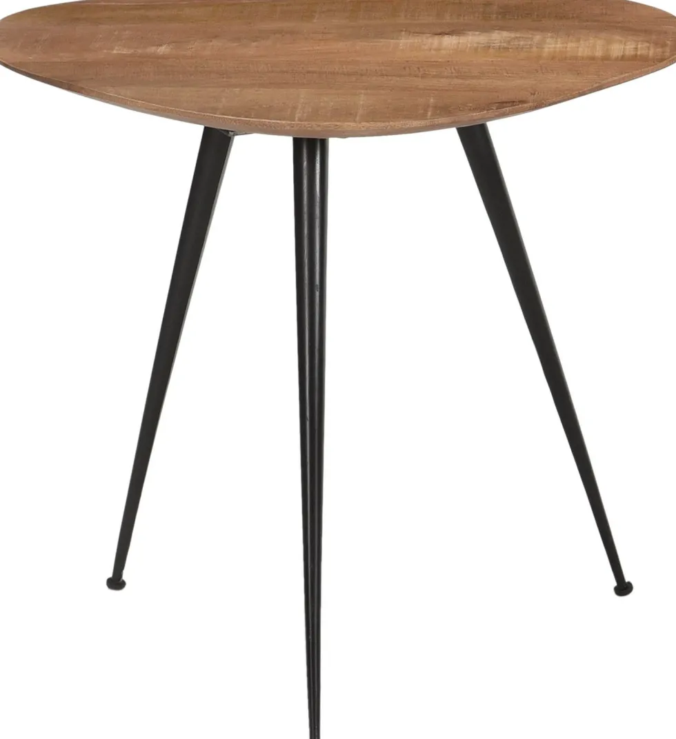Brix bijzettafel Loua naturel / zwart 50 x 50 x 44 cm