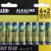 Calex alkaline AA batterij penlite voordeelpak 8 stuks