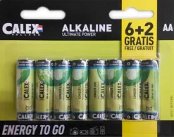 Calex alkaline AA batterij penlite voordeelpak 8 stuks