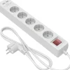 Calex stekkerdoos 5-voudig + 2 USB