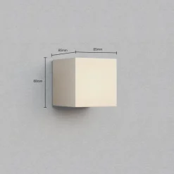 Calex wandlamp Falerna beige 8,5 x 8,5 x 8,8 cm 2 stuks