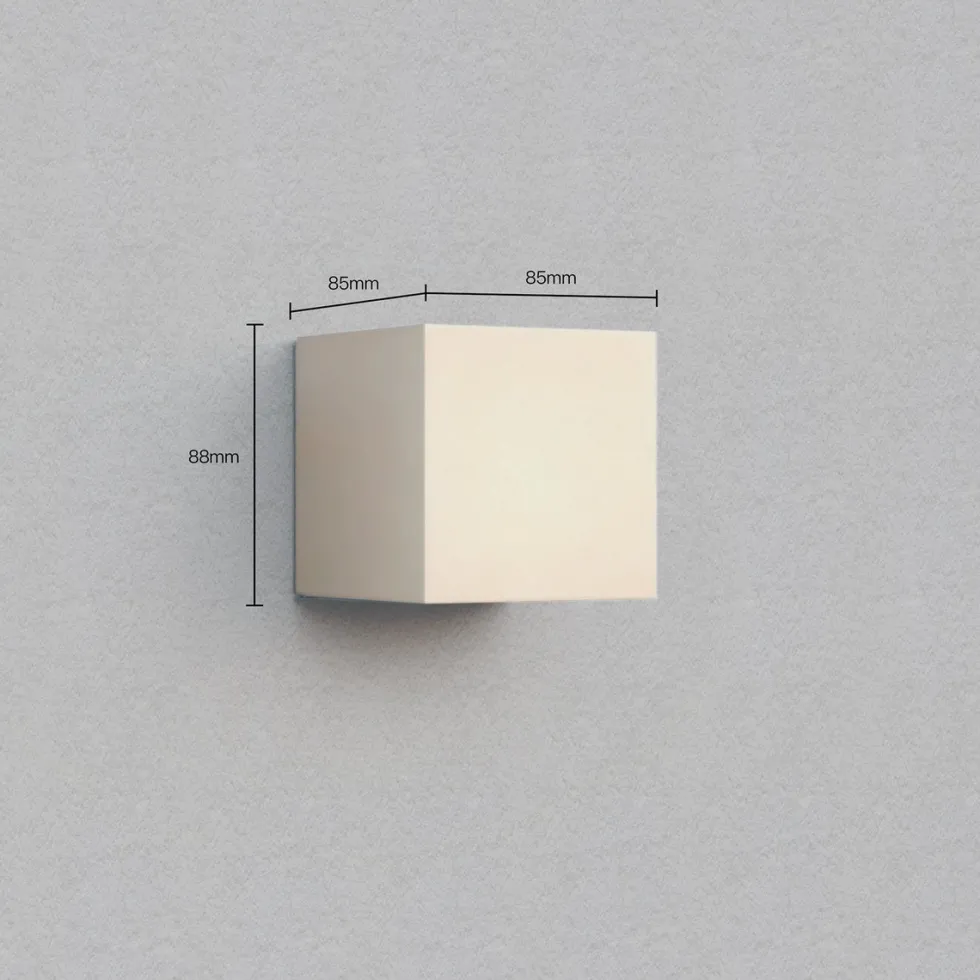 Calex wandlamp Falerna beige 8,5 x 8,5 x 8,8 cm 2 stuks