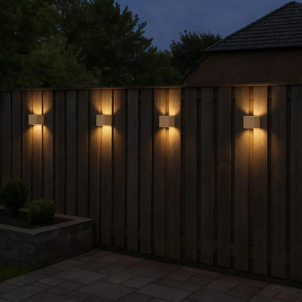Calex wandlamp Falerna beige 8,5 x 8,5 x 8,8 cm 2 stuks
