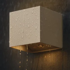 Calex wandlamp Falerna beige 8,5 x 8,5 x 8,8 cm 2 stuks