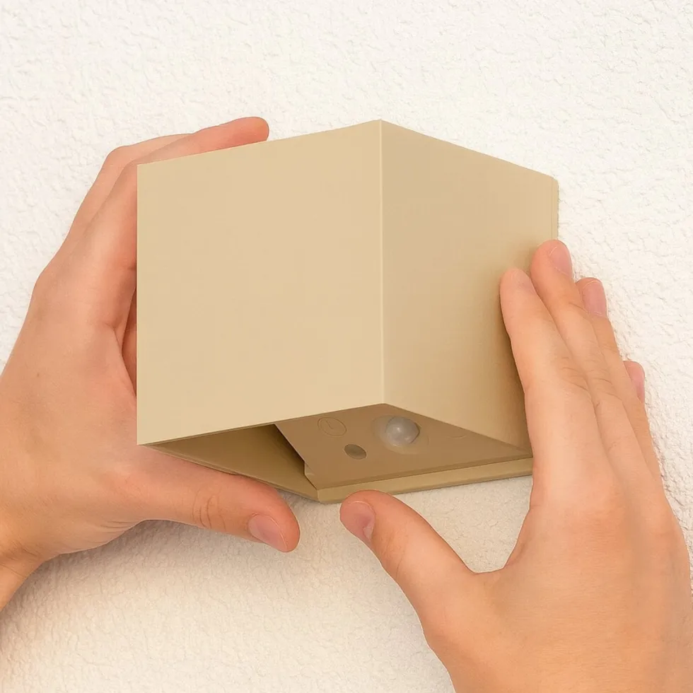 Calex wandlamp Falerna beige 8,5 x 8,5 x 8,8 cm 2 stuks