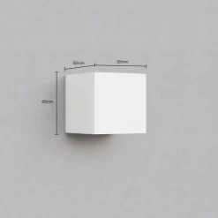 Calex wandlamp Falerna wit 8,5 x 8,5 x 8,8 cm 2 stuks