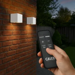 Calex wandlamp Falerna wit 8,5 x 8,5 x 8,8 cm 2 stuks