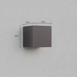Calex wandlamp Falerna zwart 8,5 x 8,5 x 8,8 cm 2 stuks