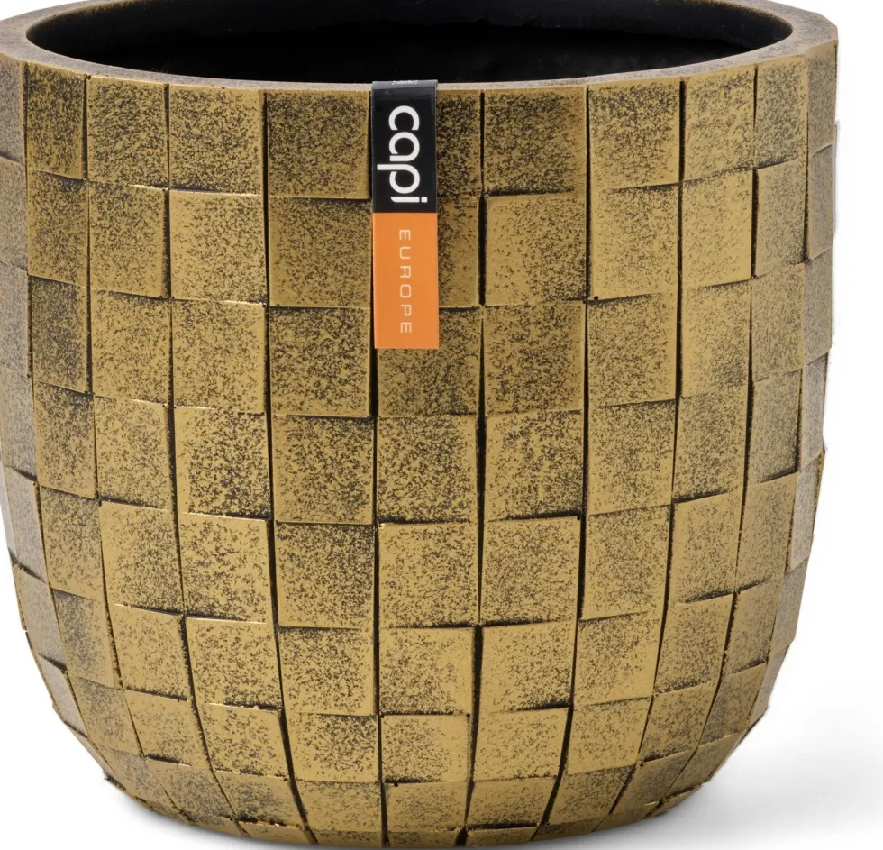 Capi Europe bloempot Blocks goud D 14 H 13 cm