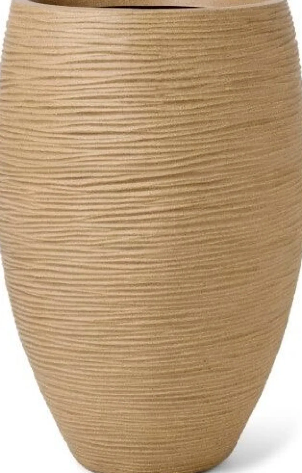 Capi Europe bloempot Elegant Deluxe Rib beige D 40 H 60 cm