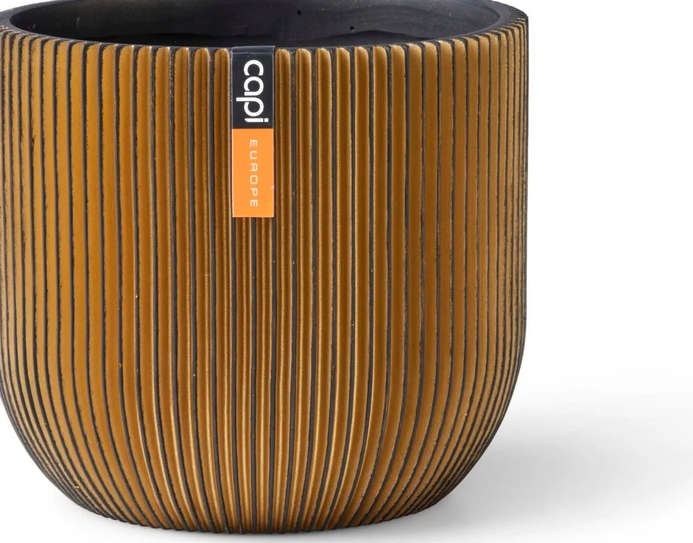 Capi Europe bloempot Groove goud D 23,5 H 20,8 cm