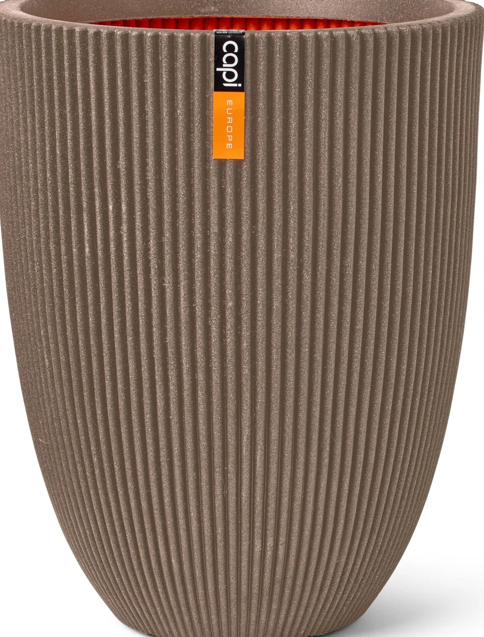Capi Europe bloempot Groove taupe D 34 H 46 cm