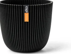 Capi Europe bloempot Groove Textile zwart D 21,5 H 20 cm