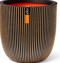 Capi Europe bloempot Groove zwart / goud D 43 H 41 cm
