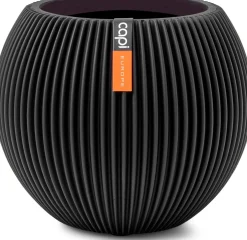 Capi Europe bloempot Groove zwart D 18 H 15 cm