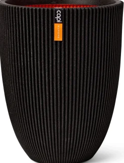 Capi Europe bloempot Groove zwart D 46 H 58 cm