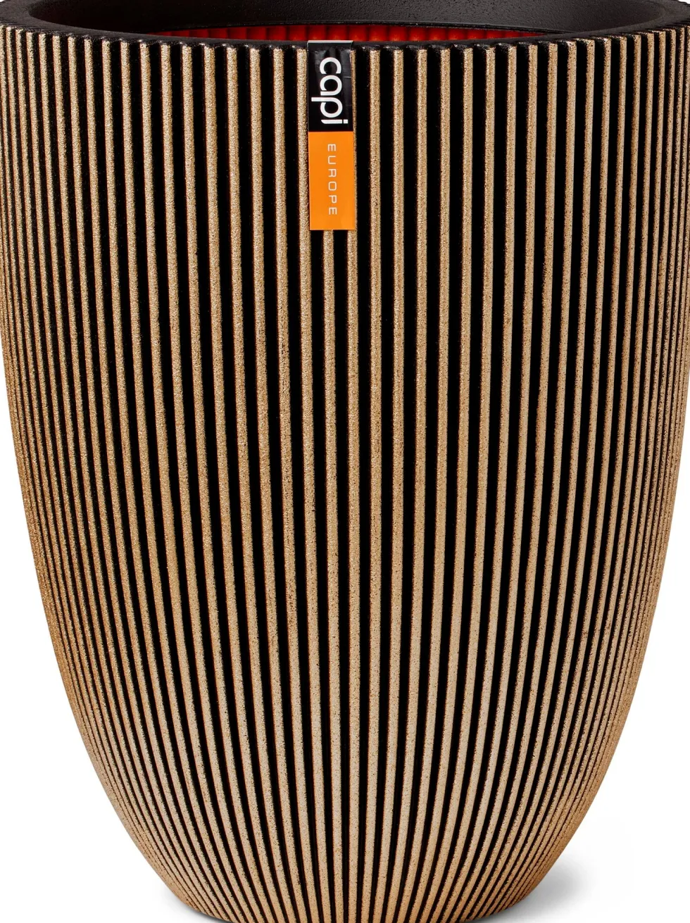 Capi Europe bloempot Groove zwart / goud D 46 H 58 cm
