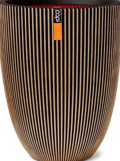 Capi Europe bloempot Groove zwart / goud D 34 H 46 cm
