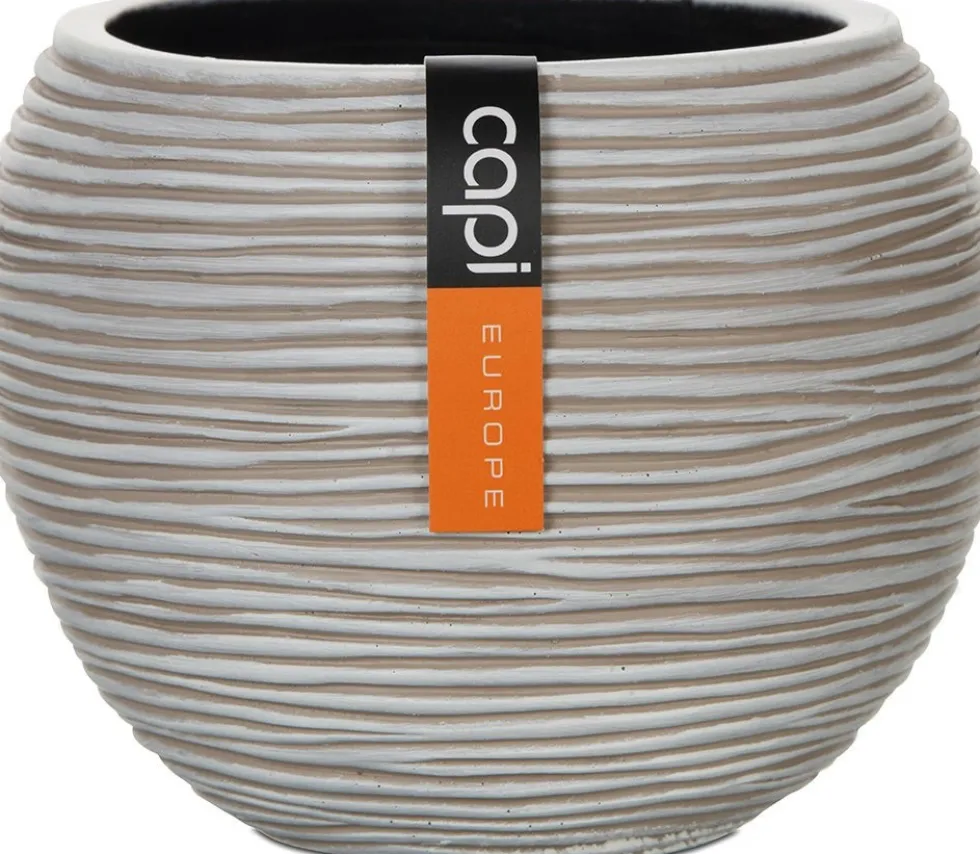 Capi Europe bloempot Nature-Rib crème D 21,5 H 18 cm