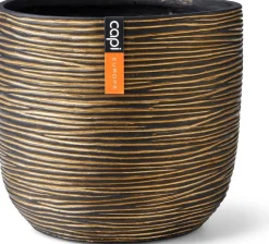 Capi Europe bloempot Nature-Rib goud / zwart D 23 H 21 cm
