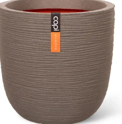 Capi Europe bloempot Nature Rib taupe D 35 H 34 cm