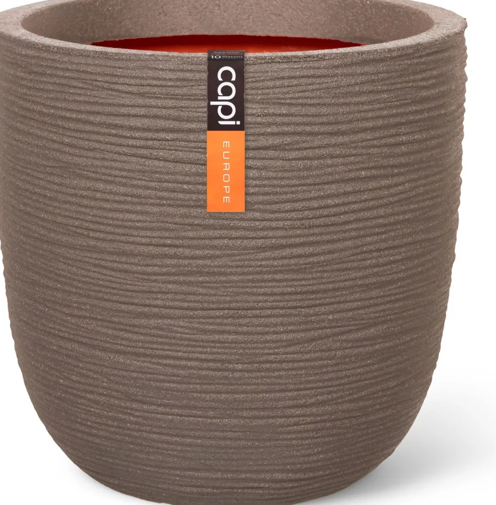 Capi Europe bloempot Nature Rib taupe D 35 H 34 cm