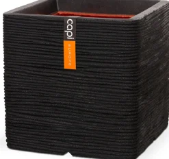 Capi Europe bloempot Nature-Rib zwart 50 x 50 x 50 cm