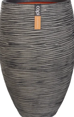 Capi Europe bloempot Nature-Rib zwart / grijs D 45 H 72 cm