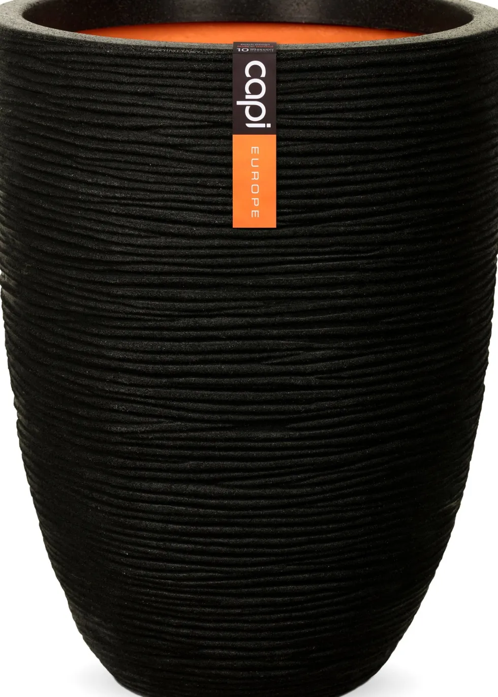Capi Europe bloempot Nature Rib zwart D 46 H 58 cm