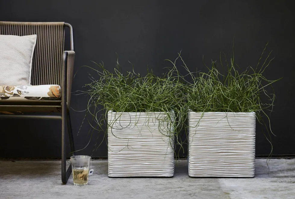 Capi Europe bloempot Nature-Rib wit 50 x 50 x 50 cm