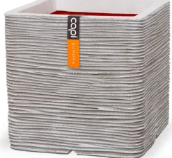 Capi Europe bloempot Nature-Rib wit 50 x 50 x 50 cm