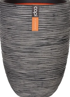 Capi Europe bloempot Nature Rib zwart / grijs D 36 H 47 cm