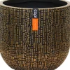 Capi Europe bloempot Nature Skin zwart / goud D 9 H 8 cm