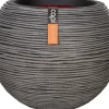 Capi Nature pot bol row D 40 H 32 cm zwart grijs