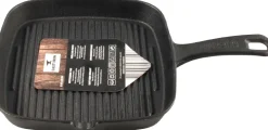Cast Iron grillpan zwart 23 x 23 x 3 cm
