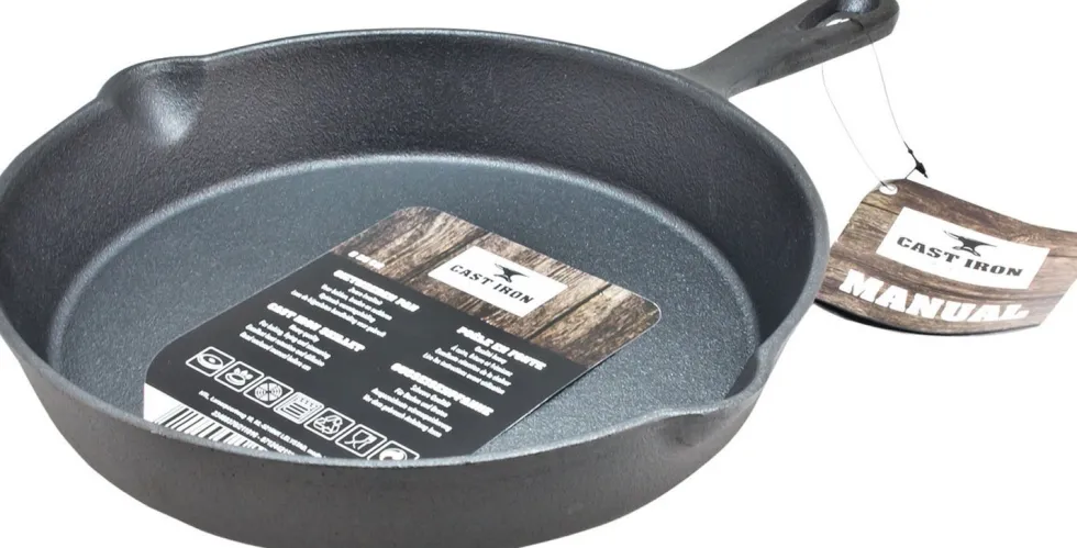 Cast Iron koekenpan zwart D 25 H 6 cm