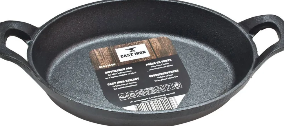 Cast Iron ovenschaal zwart 21,5 x 15 x 4 cm