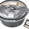 Cast Iron pan met deksel zwart D 28 H 13 cm