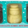 Chocoba Chocolate hot chocolate bombes met Kerstfiguren 3 stuks