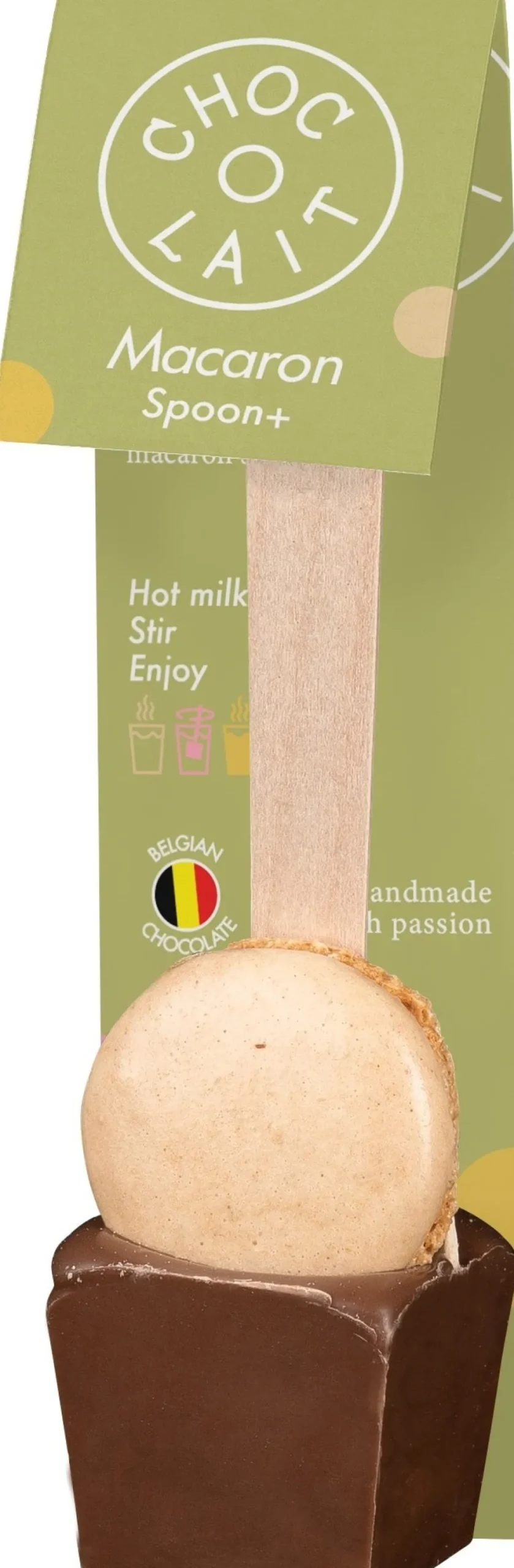 Choc-o-lait chocolademelk lepel macaron